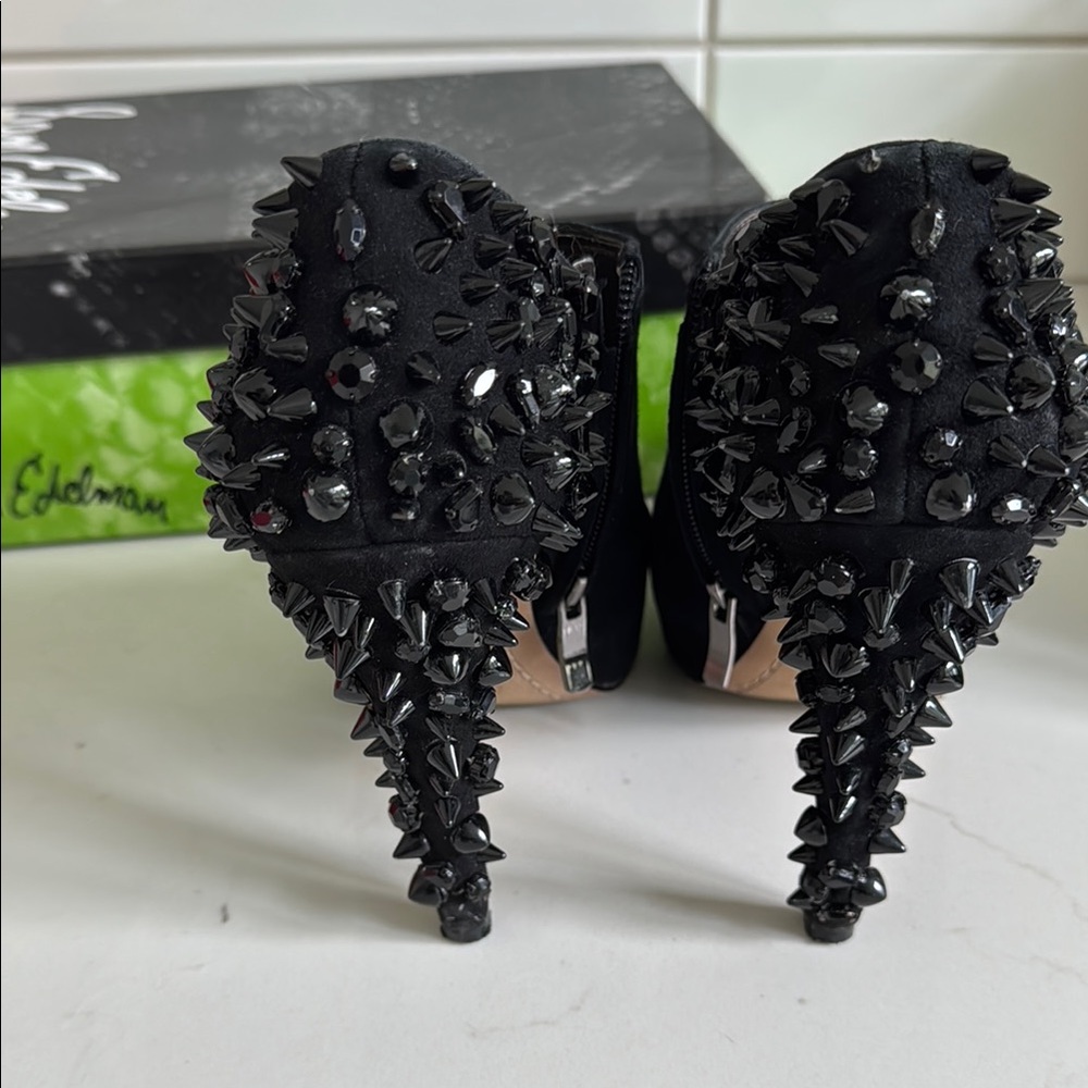 Sam Edelman Black Spiked Heels